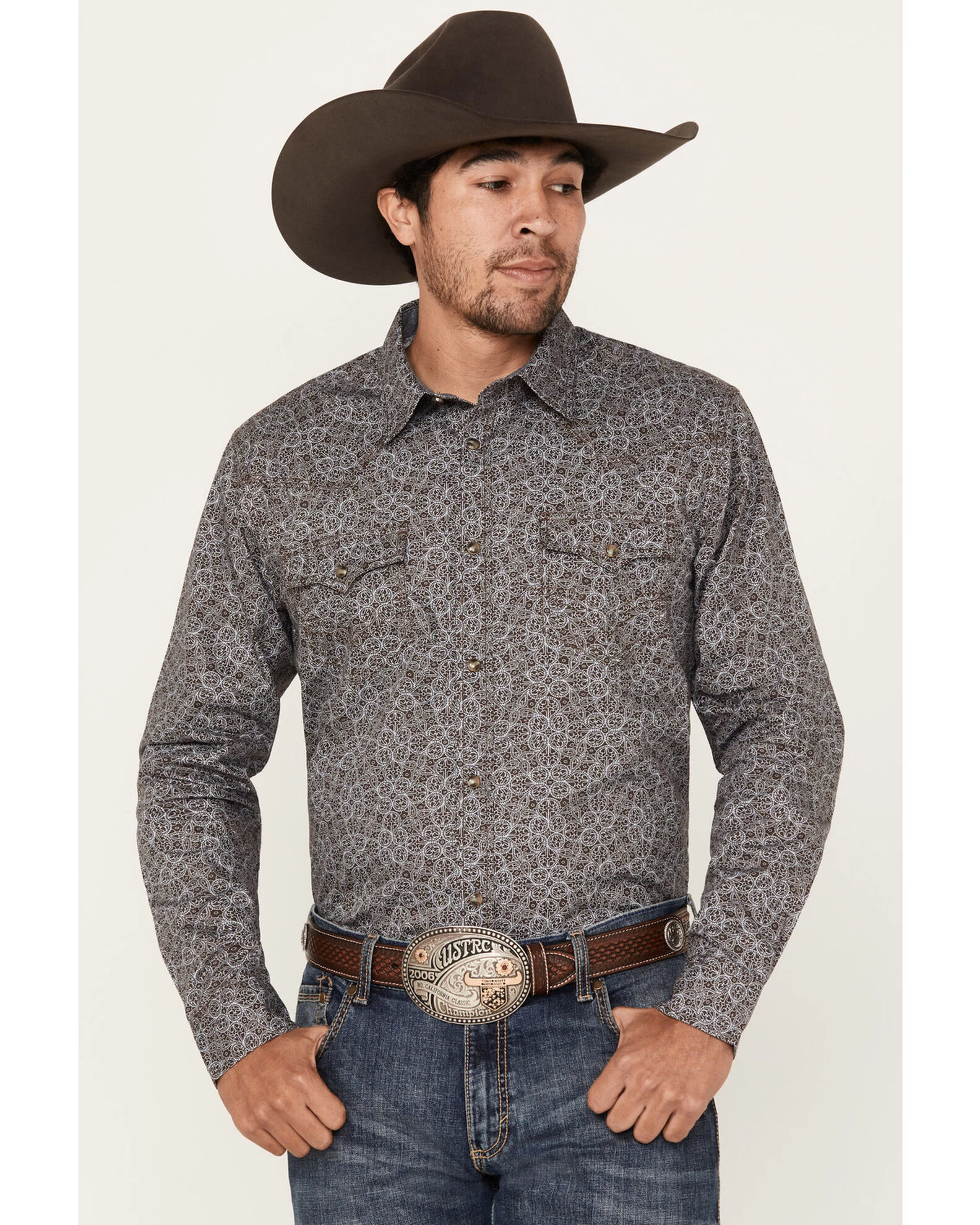Cody James Men's Down Range Medallion Print Long Sleeve Western Snap Shirt 3 Cody James Men's Down Range Medallion Print Long Sleeve Western Snap Shirt