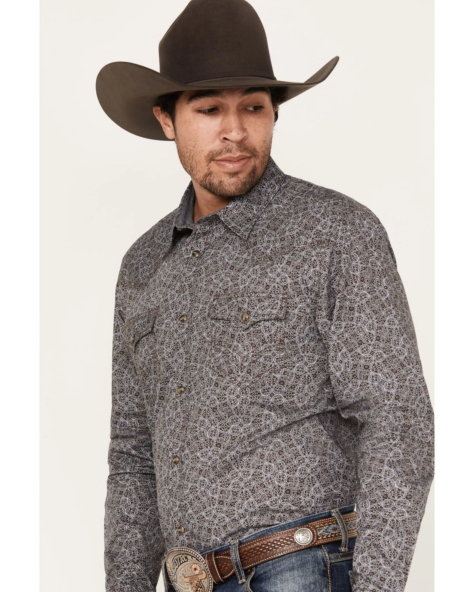 Cody James Men's Down Range Medallion Print Long Sleeve Western Snap Shirt 4 Cody James Men's Down Range Medallion Print Long Sleeve Western Snap Shirt - Image 2