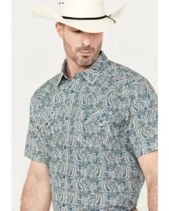 Cody James Men's Crazy Days Paisley Print Short Sleeve Western Snap Shirt -Cody James 2000385970 300 P2