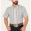 Cody James Men's Bryce Plaid Print Short Sleeve Button-Down Stretch Western Shirt - Big -Cody James 2000385999 450 P1