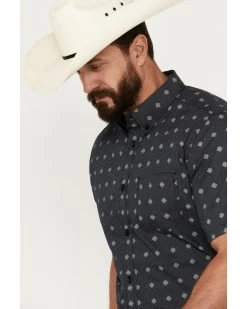 Cody James Men's Galaxy Geo Print Short Sleeve Button-Down Stretch Western Shirt -Cody James 2000386004 410 P3