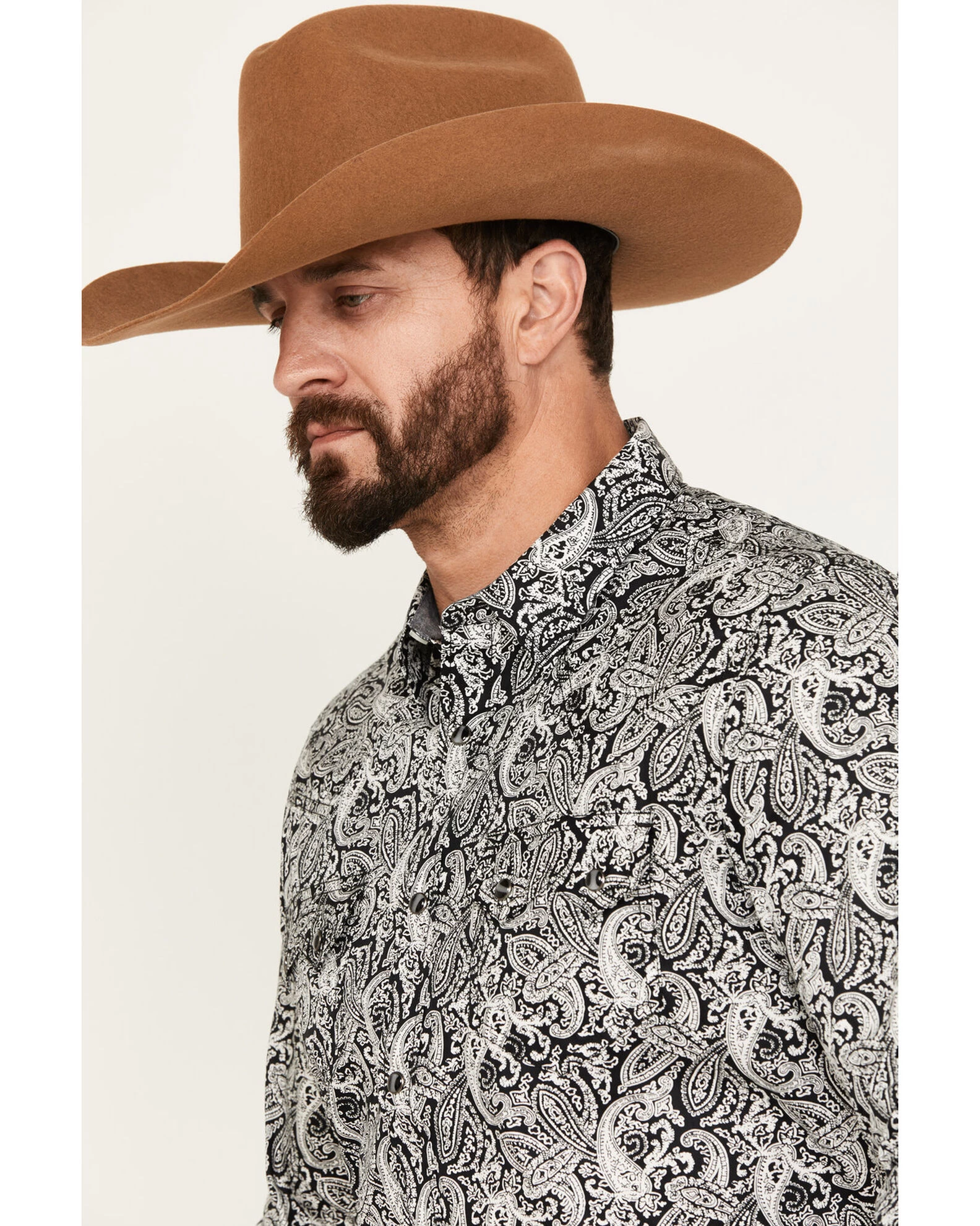 Cody James Men's Mamba Paisley Print Long Sleeve Western Snap Shirt 4 Cody James Men's Mamba Paisley Print Long Sleeve Western Snap Shirt - Image 2