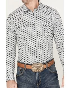 Cody James Men's Marietas Geo Striped Long Sleeve Western Snap Shirt -Cody James 2000386051 100 P3