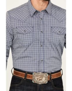Cody James Men's Trainer Plaid Print Long Sleeve Snap Western Shirt - Tall -Cody James 2000386054 410 P3