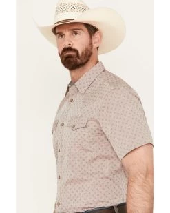 Cody James Men's Micro Paisley Print Short Sleeve Snap Western Shirt  -Cody James 2000386232 640 P2