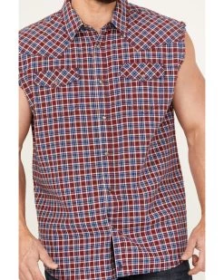 Cody James Men's Plaid Stars Bubba Sleeveless Western Shirt -Cody James 2000386233 410 P3