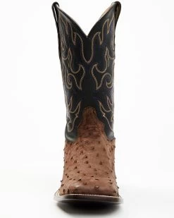 Cody James Men's Exotic Full Quill Ostrich Western Boots - Broad Square Toe -Cody James 2000386778 200 P4